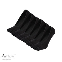 Load image into Gallery viewer, 6 pairs no show plain black socks for women