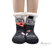 Load image into Gallery viewer, Artfasion's Slipper Winter Animal Socks with Non-slip Grip for Women