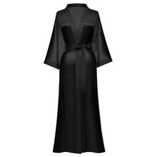 Load image into Gallery viewer, Robes for Women,  Womens Long Silk Kimono Robes, Satin Silky Bathrobe Robe Soft Floral Bridesmaid Robes for Women, Ladies Sleepwear,Leopard
