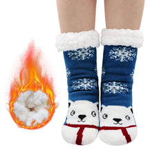 Load image into Gallery viewer, Women Fuzzy Slipper Socks - Non Slip Winter Warm Soft Fluffy Cozy Fleece Lining Home Ladies Socks, Christmas Gift, Size 5-10
