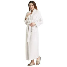 Load image into Gallery viewer, Artfasion Classic Thick Comfy Grey Dressing Gown Bathrobe for Men and Women Unisex Gift Ideas Wedding robe Luxury bathrobe quality
