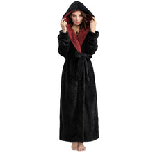 Load image into Gallery viewer, Artfasion Robes for Women, Full-Length Womens Robes, Soft Fleece Hooded Womens Bathrobes, Plush Long Bath Robe with Side Pocket, Winter Warm Plus Size Pajamas Gift for Women
