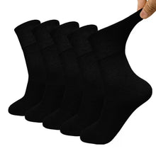 Load image into Gallery viewer, Comfortable Womens Socks - 5 Pairs with Loose Top No Elastic Waistband &amp; Seamless Toe Soft Cotton Blend, Perfect for All-Day Comfort and Breathability, 6-10
