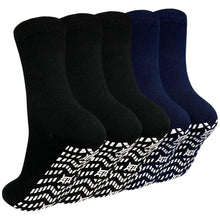 Load image into Gallery viewer, Non Slip Grip Socks for Men- 5 Pairs Non Skid Anti Slip Grippy Socks with Gripper for Men Women for Yoga Pilates Hospital
