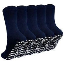 Load image into Gallery viewer, Non Slip Grip Socks for Men- 5 Pairs Non Skid Anti Slip Grippy Socks with Gripper for Men Women for Yoga Pilates Hospital
