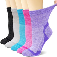 Load image into Gallery viewer, Diabetic Socks for Women,Above Ankle Loose Top Non-Binding Comfort Wide Calf Socks for Sensitive Feet, 5 Pairs

