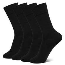 Load image into Gallery viewer, Mens Bamboo Viscose Socks - 4 Pairs Seamless, Breathable, Soft Bamboo Viscose Socks for Men - Perfect for Diabetes, Business, and All-Day Comfort
