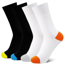 Load image into Gallery viewer, Mens Bamboo Viscose Socks - 4 Pairs Seamless, Breathable, Soft Bamboo Viscose Socks for Men - Perfect for Diabetes, Business, and All-Day Comfort
