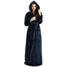 Load image into Gallery viewer, Artfasion Womens Plush Soft Hooded Robe, Luxury Fluffy Robe Long Fleece Spa Bathrobe for Women
