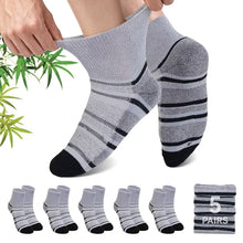 Load image into Gallery viewer, Bamboo Viscose Diabetic Socks, Wide Non Binding Neuropathy Socks for Women &amp; Men, 5 Pairs Ankle Seamless Socks

