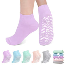 Load image into Gallery viewer, 5 Pairs Breathable Non Slip Ankle Grippy Socks with Gripper for Pregnant Elderly Seniors Women Hospital Recovery and Home Use
