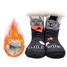 Load image into Gallery viewer, Women Fuzzy Slipper Socks - Non Slip Winter Warm Soft Fluffy Cozy Fleece Lining Home Ladies Socks, Christmas Gift, Size 5-10
