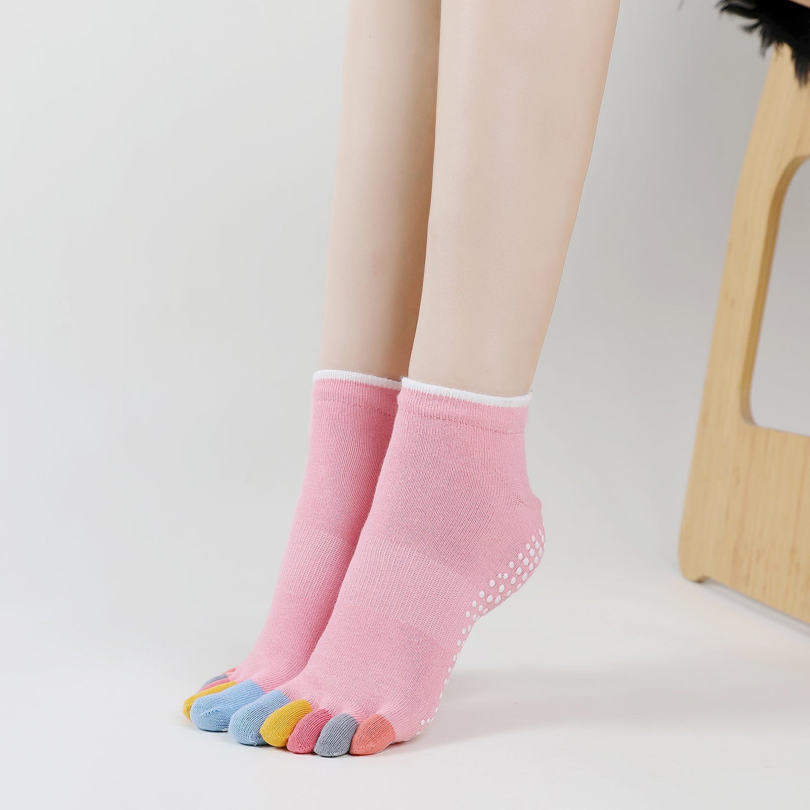 Artfasion Yoga Socks Women Non Slip Grip Socks Ankle Toe Socks for Ath