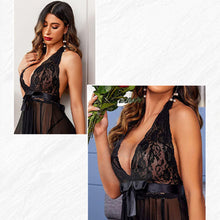 Load image into Gallery viewer, Lingerie For Women,LOFIR Sexy Lingerie Lace Babydoll Lingerie Chemises Night Intimates Dresses for Womens Ladies,2 Pieces See Through Sheer Lingerie,S-3XL Black Lingerie
