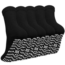 Load image into Gallery viewer, Women&#39;s Non-Slip Grip Socks – 5 Pairs of Rubber-Soled Socks, Perfect for Yoga, Pilates, and Hospital Use
