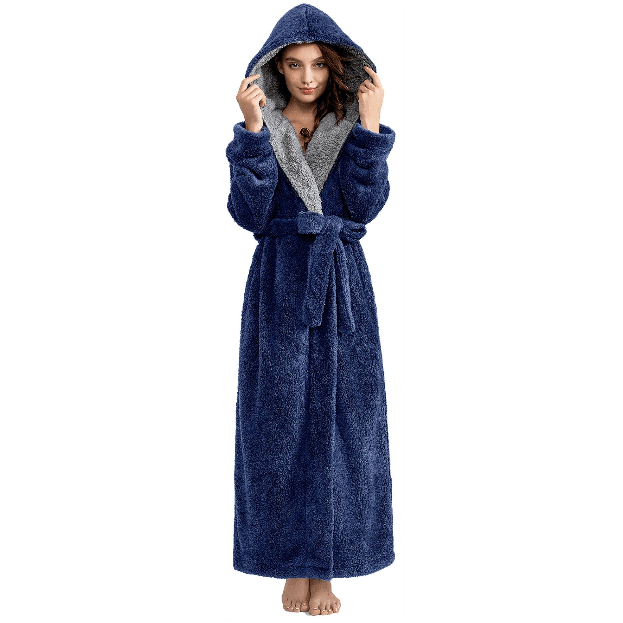 Robes for Women, LOFIR Full-Length Womens Robes, Soft Fleece Hooded Wo Artfasion Robes for Women, LOFIR Full-Length Womens Robes, Soft Fleece Hooded Wo Artfasion