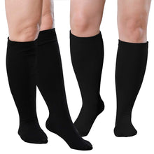 Load image into Gallery viewer, Compression Socks for Women, Artfasion 2 Pairs Medical Compression Socks, Circulation 20-30 mmHg Light Knee High Stockings for Men and Women - Best Support for Running
