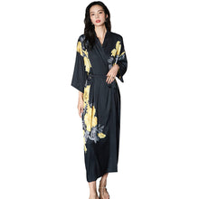 Load image into Gallery viewer, Artfasion Womens Long Silk Kimono Robes, Satin Silky Bathrobe Robe Soft Floral Bridesmaid Robes for Women, Ladies Sleepwear
