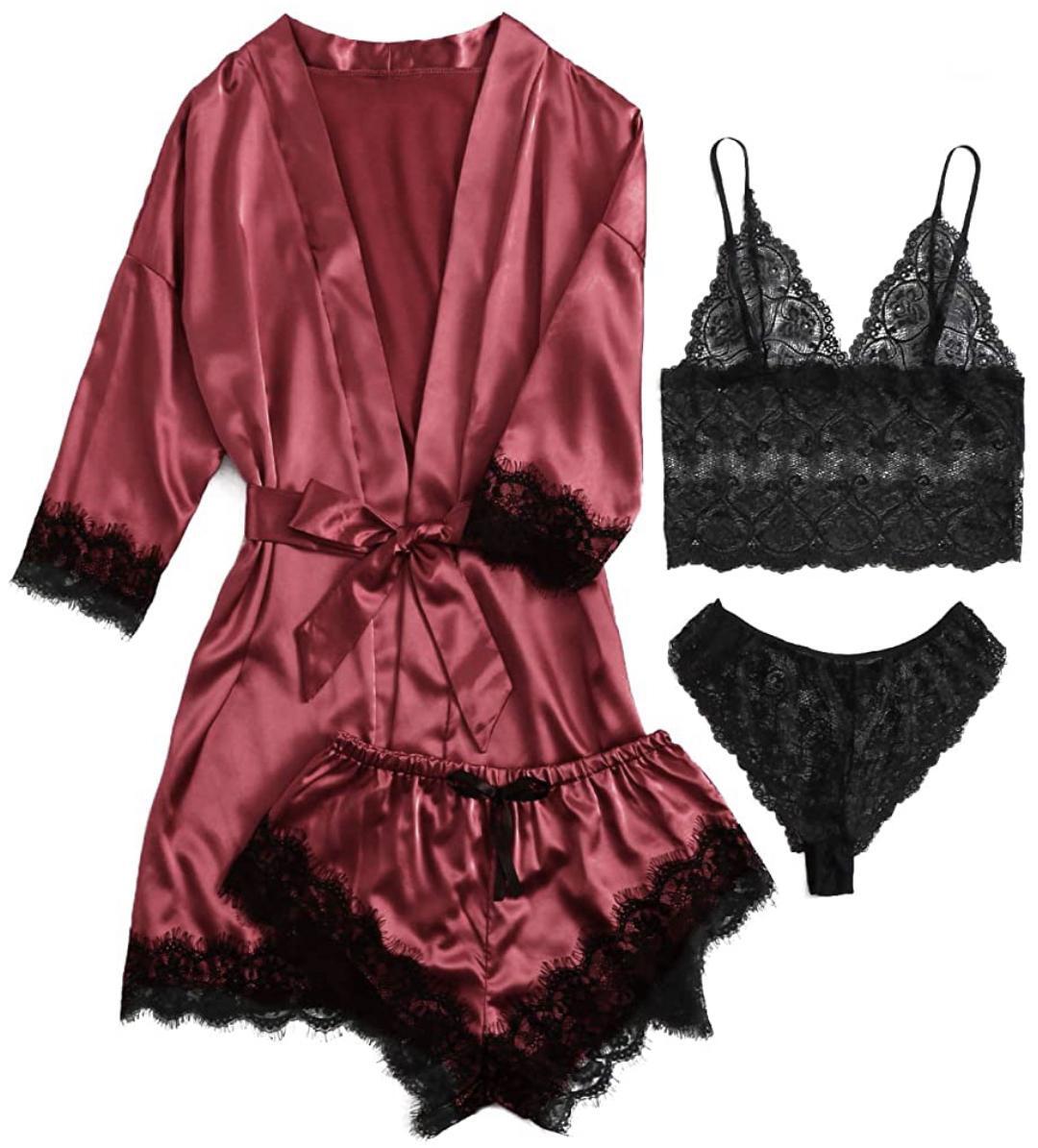 Sexy Lingerie, LOFIR Silk Satin Pajamas for Women, Womens Summer Pajam   Artfasion