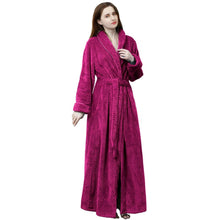 Load image into Gallery viewer, Artfasion Classic Thick Comfy Wine Red Dressing Gown Bathrobe for Men and Women Unisex Gift Ideas Wedding robe Luxury bathrobe quality
