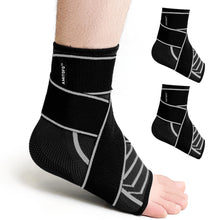 Load image into Gallery viewer, Ankle Brace, 1 Pcs Lofir Ankle Support Wrap Compression Sleeve For Sprained Ankle - Foot Brace For Injured Foot For Women Men With Adjustable Bandage For Plantar Fasciitis Relief
