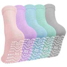 Load image into Gallery viewer, Women&#39;s Non-Slip Grip Socks – 5 Pairs of Rubber-Soled Socks, Perfect for Yoga, Pilates, and Hospital Use
