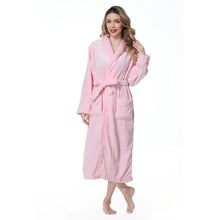 Load image into Gallery viewer, Artfasion Classic Thick Comfy Grey Dressing Gown Bathrobe for Men and Women Unisex Gift Ideas Wedding robe Luxury bathrobe quality
