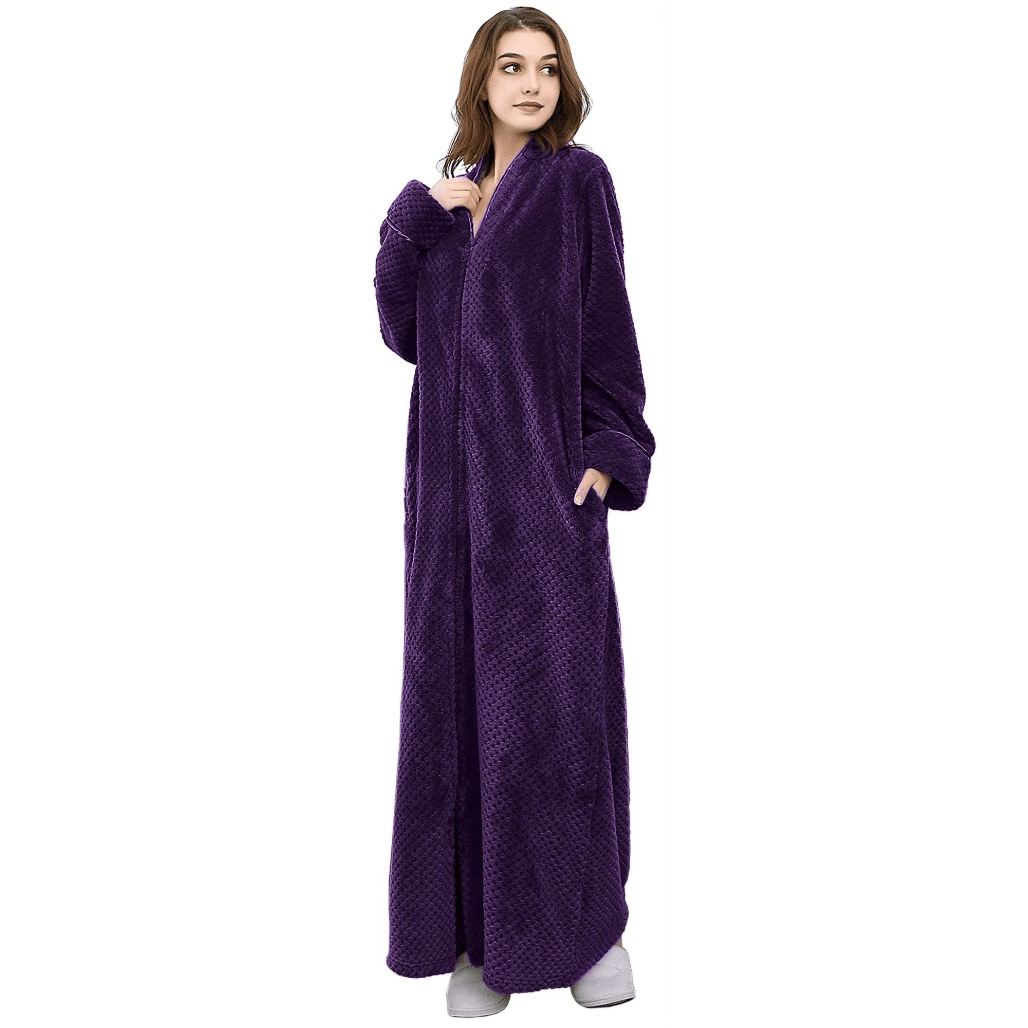 chinese dress ladies Slenderella Ladies Waffle Button Dressing Gown HC4327 Pink Small at Amazon  Women's Clothing store main image 1