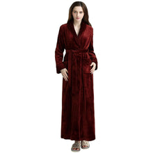 Load image into Gallery viewer, Artfasion Classic Thick Comfy Grey Dressing Gown Bathrobe for Men and Women Unisex Gift Ideas Wedding robe Luxury bathrobe quality
