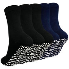 Load image into Gallery viewer, LOFIR Non Slip Grip Socks for Men- 5 Pairs Non Skid Anti Slip Grippy Socks with Gripper for Men Women for Yoga Pilates Hospital
