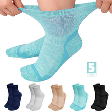 Load image into Gallery viewer, Diabetic Socks for Women,Above Ankle Loose Top Non-Binding Comfort Wide Calf Socks for Sensitive Feet
