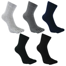 Load image into Gallery viewer, 5 pairs plain athletic socks for men
