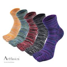 Load image into Gallery viewer, 5 pairs mixed colors crew socks for men
