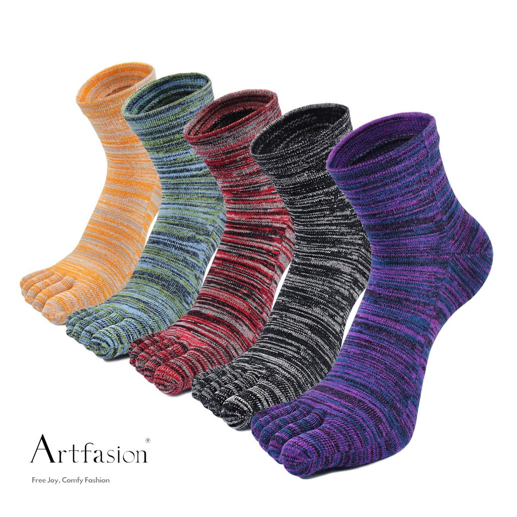 5 pairs mixed colors crew socks for men