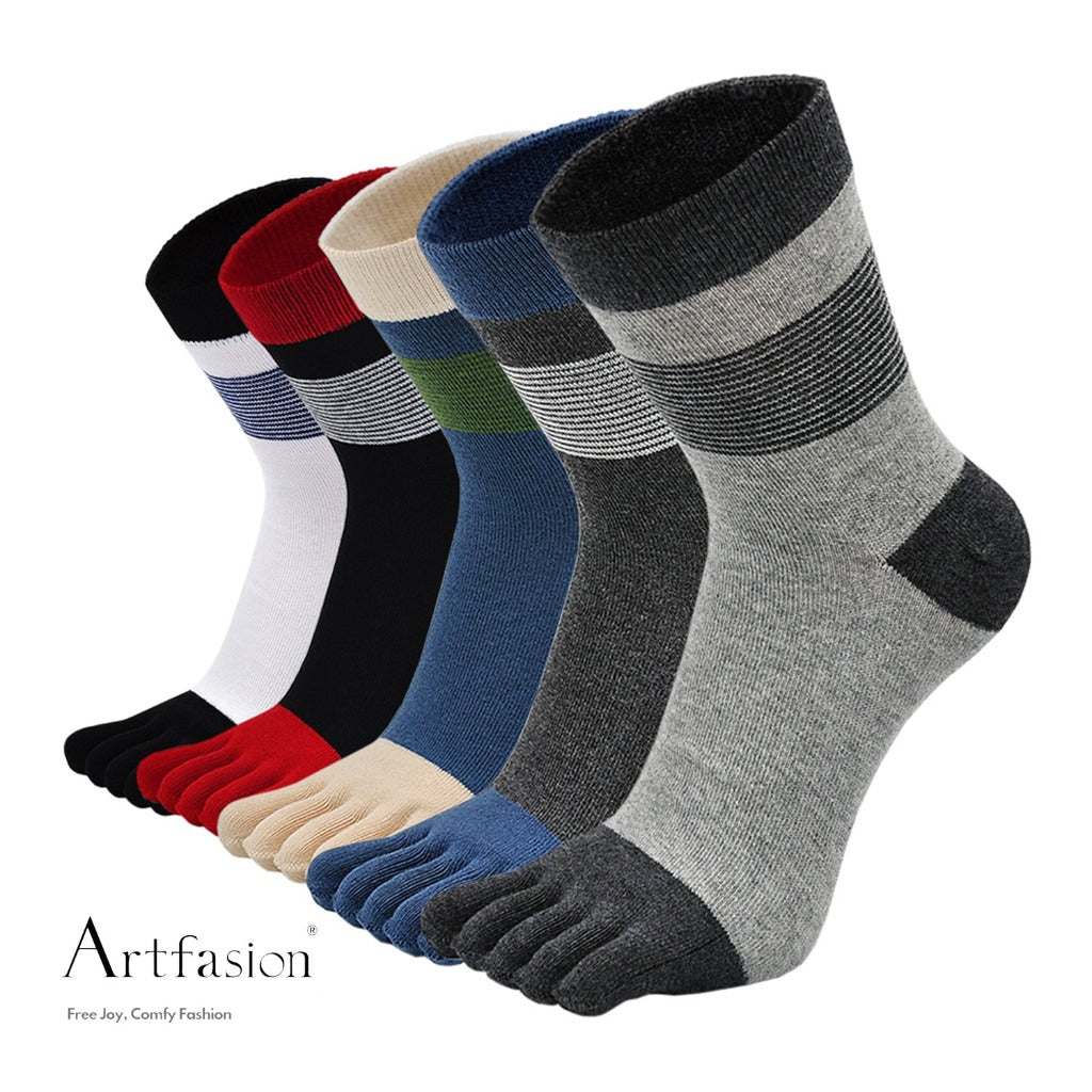 5 pairs athletic crew socks for men