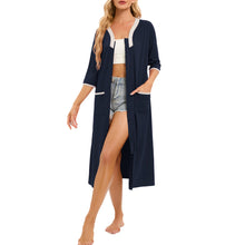 Load image into Gallery viewer, Artfasion&#39;s Women&#39;s Zip-Up Dressing Gown - Comfortable and Stylish Loungewear
