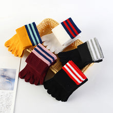 Load image into Gallery viewer, 5 pairs 5 finger socks for women
