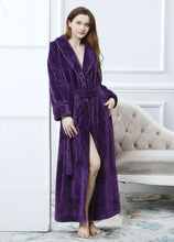 Load image into Gallery viewer, purple classic home bathrobe for women
