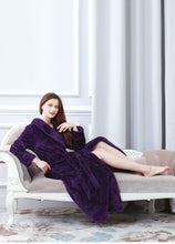 Load image into Gallery viewer, purple comfy bathrobe for women
