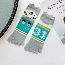 Load image into Gallery viewer, dog grey crew socks for women
