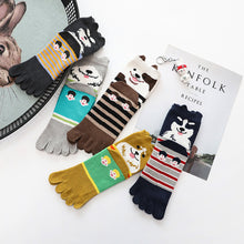 Load image into Gallery viewer, 5 pairs cute dog socks for women
