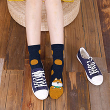 Load image into Gallery viewer, cute polka dots animal socks for women
