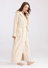 Load image into Gallery viewer, Cute Beige Hooded Bathrobe
