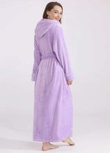 Load image into Gallery viewer, Back view Hooded Light purple robe
