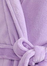 Load image into Gallery viewer, Light purple bathrobe with adjustable waist strap
