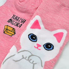 Load image into Gallery viewer, cute pink white cat socks
