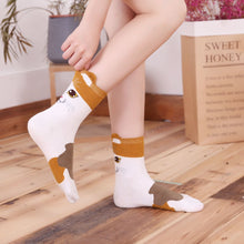 Load image into Gallery viewer, cartoon cat crew socks for women
