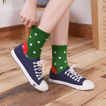 Load image into Gallery viewer, cute watermelon sports crew socks for women
