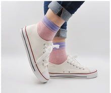 Load image into Gallery viewer, pink crew socks for women
