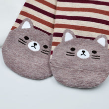 Load image into Gallery viewer, cat stripes socks for women
